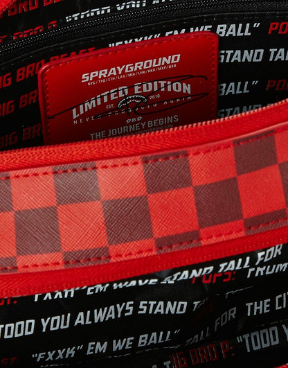 Sprayground - SHARKS IN PARIS RED TOILETRY AKA MONEY BAGS