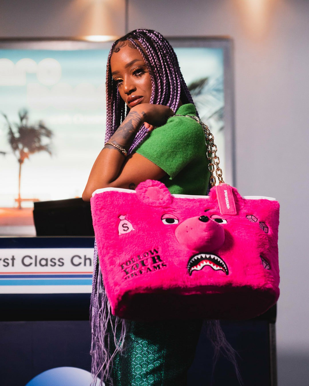 Sprayground - PLUSH MONEYBEAR TOTE (PINK)