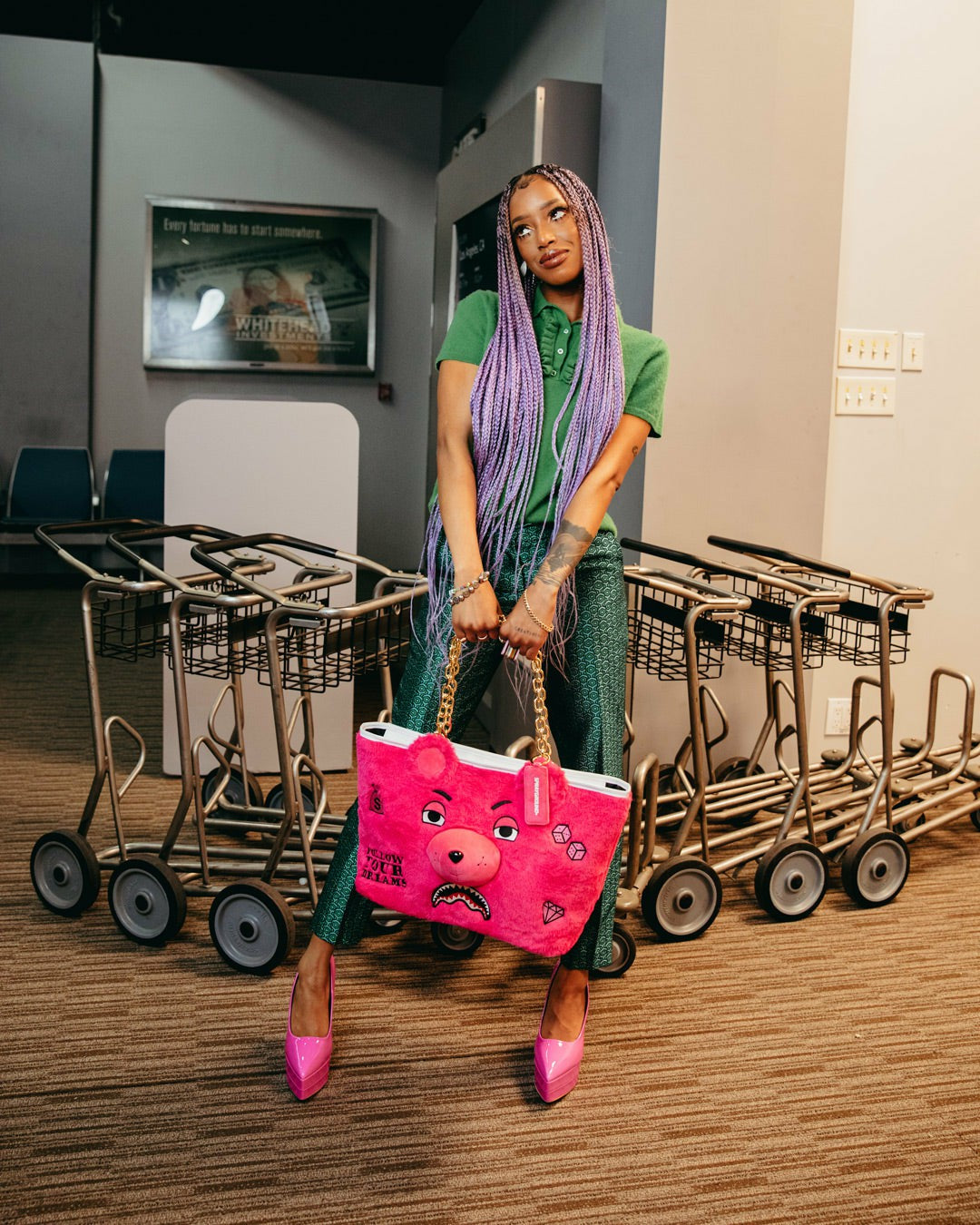 Sprayground - PLUSH MONEYBEAR TOTE (PINK)