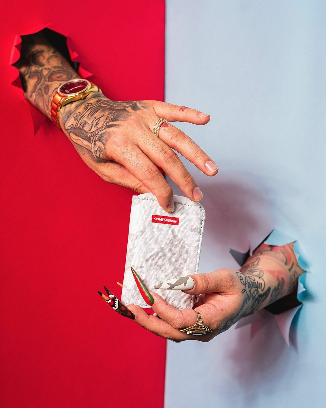Sprayground - SHARK CHECK (WHITE) WALLET