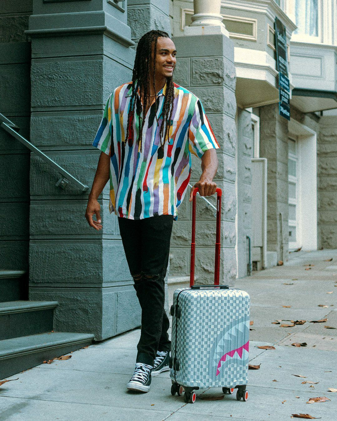 Sprayground - ROSE ALL DAY LA PALAIS SHARKNAUTICS HARDSHELL CARRY-ON LUGGAGE