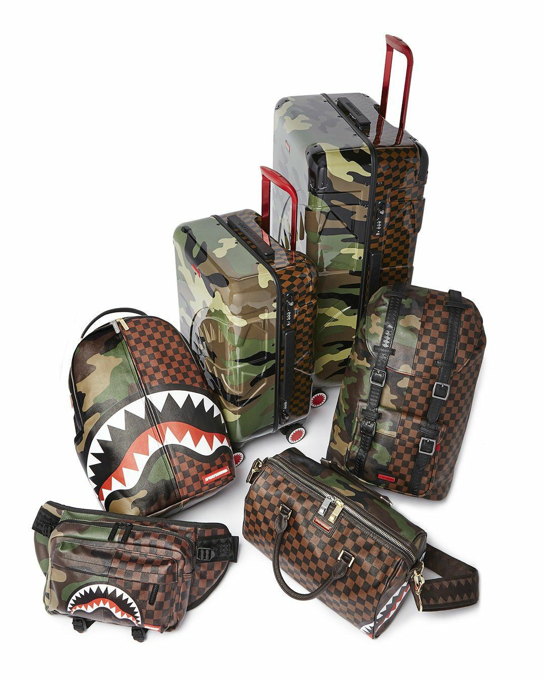 Sprayground - JUNGLE PARIS 21.5” CARRY-ON SHARKITECTURE LUGGAGE