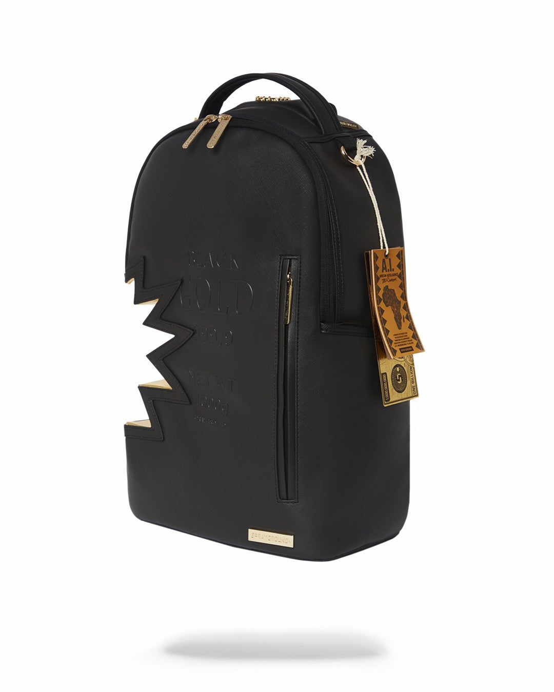 Sprayground - A.i.3 SHARK BITE BLACK GOLD BACKPACK (DLXV)