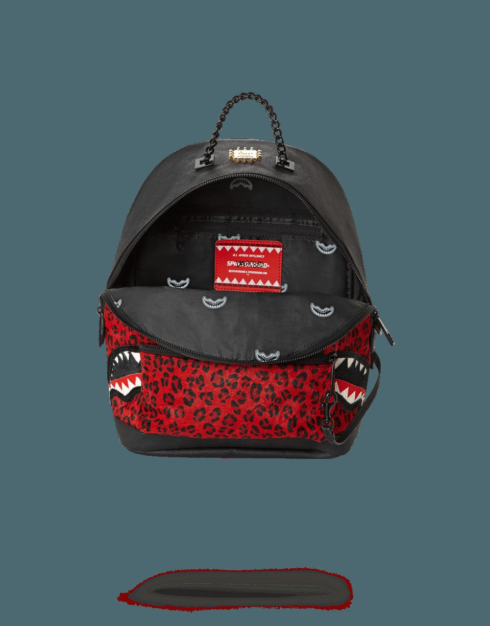 Sprayground - 6-STRAP RED LEOPARD EMPRESS (PONY HAIR)
