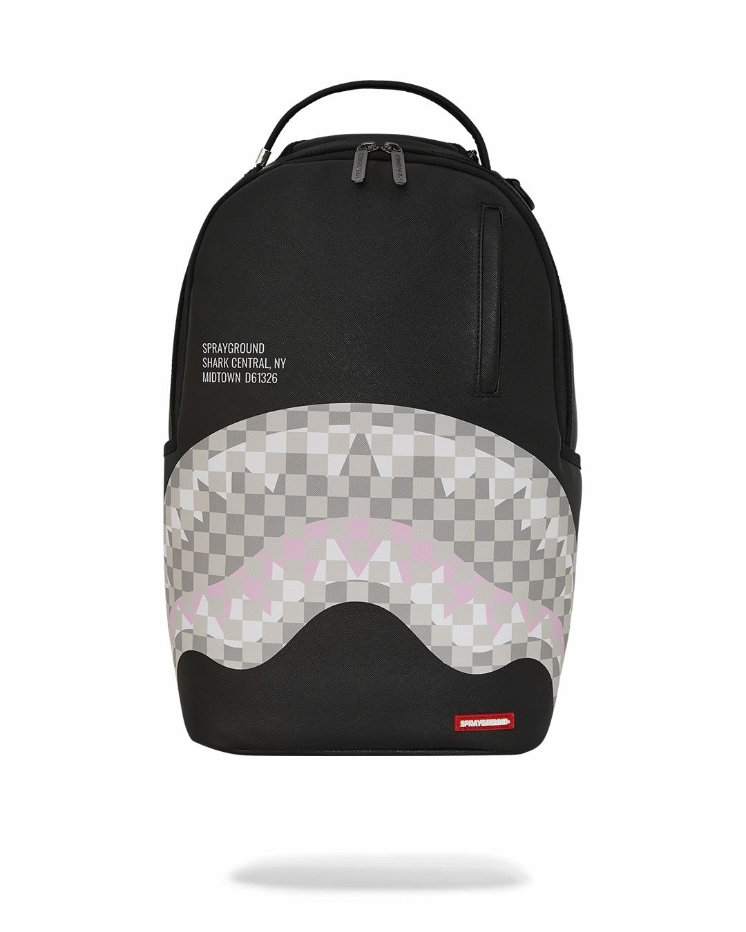 Sprayground - SHARK CENTRAL CREAM BLACK CHECK BACKPACK