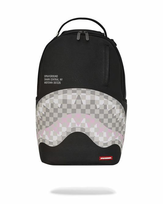 Sprayground - SHARK CENTRAL CREAM BLACK CHECK BACKPACK