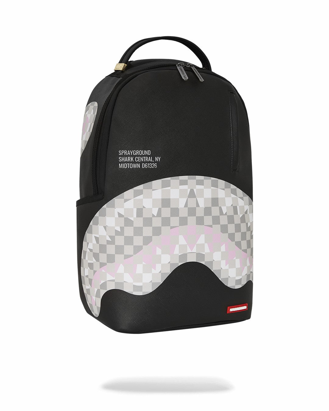 Sprayground - SHARK CENTRAL CREAM BLACK CHECK BACKPACK