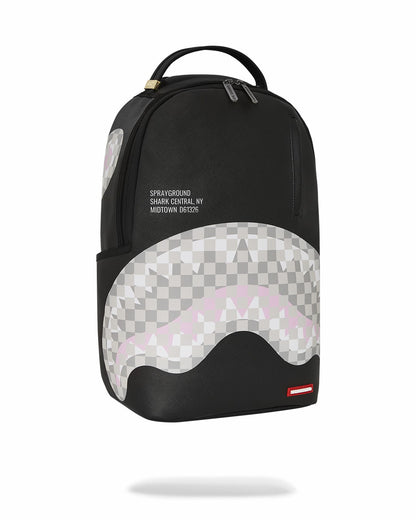 Sprayground - SHARK CENTRAL CREAM BLACK CHECK BACKPACK