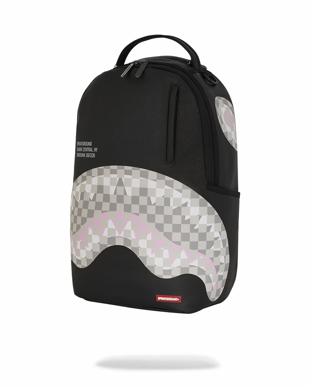Sprayground - SHARK CENTRAL CREAM BLACK CHECK BACKPACK