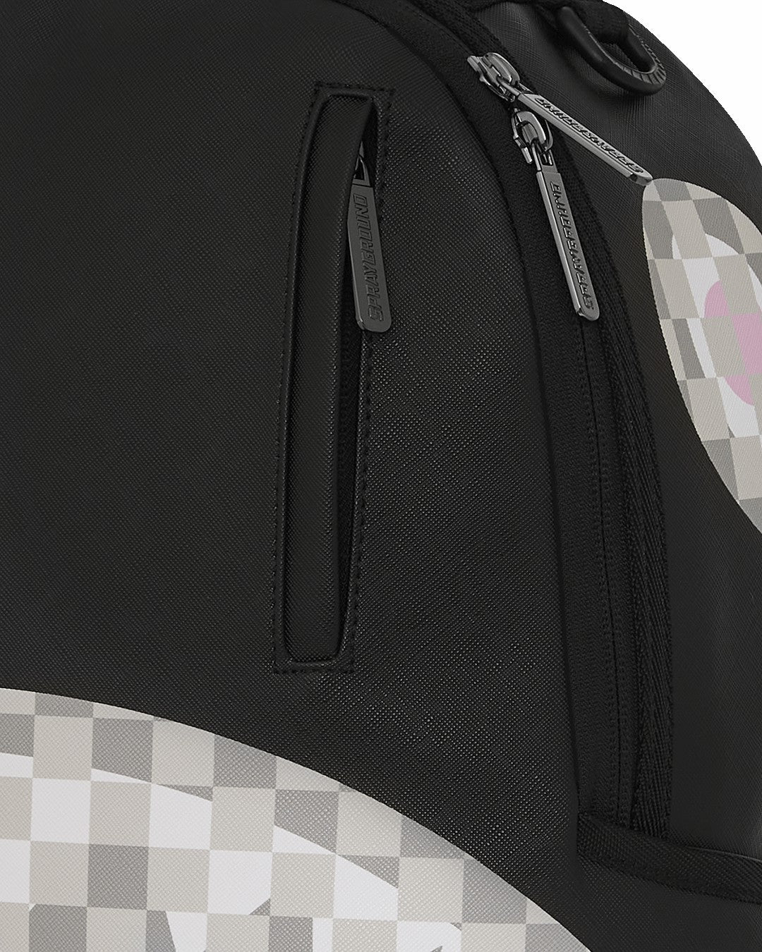Sprayground - SHARK CENTRAL CREAM BLACK CHECK BACKPACK