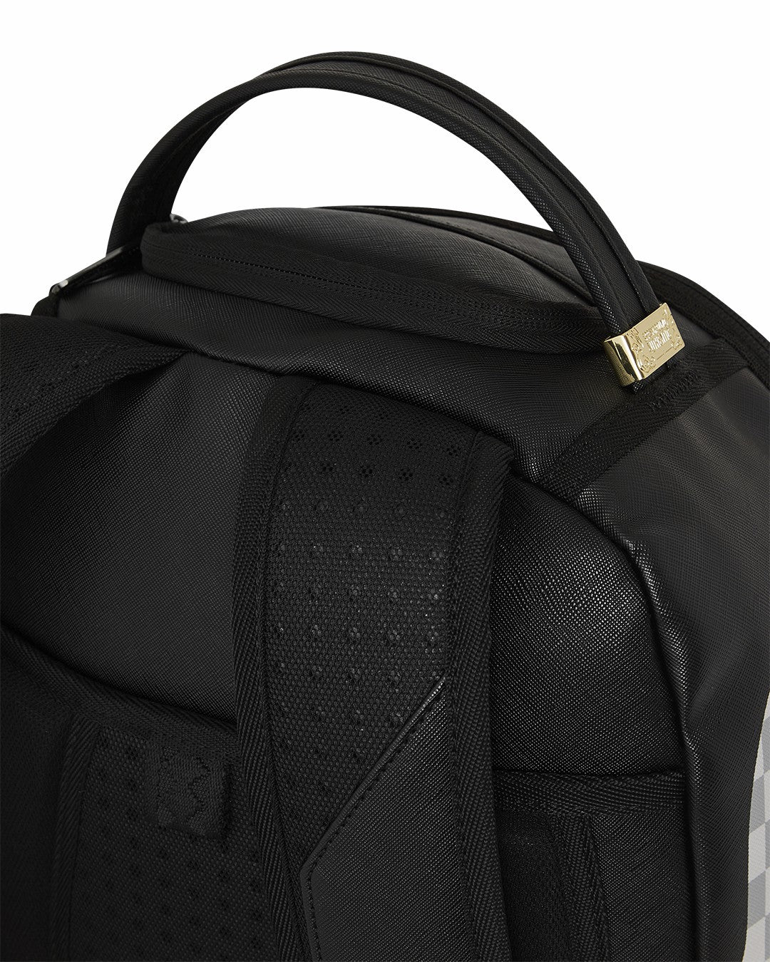 Sprayground - SHARK CENTRAL CREAM BLACK CHECK BACKPACK