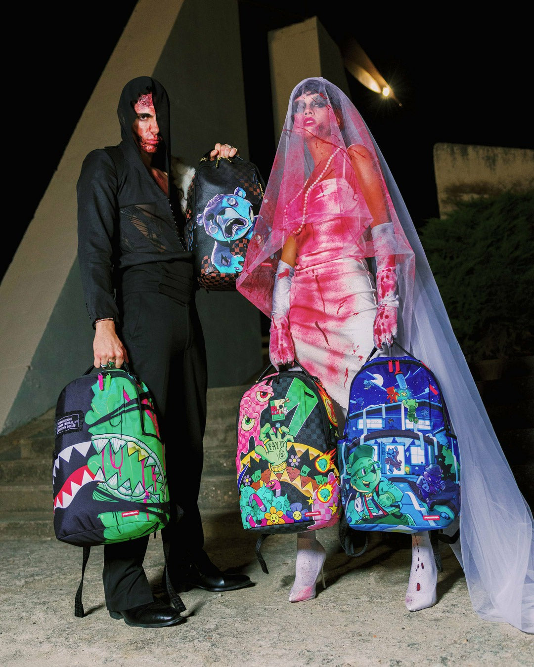 Sprayground - ZOMBIE OOZE SHARK CENTRAL BACKPACK