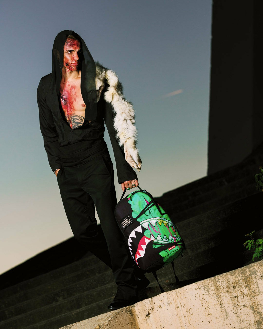 Sprayground - ZOMBIE OOZE SHARK CENTRAL BACKPACK