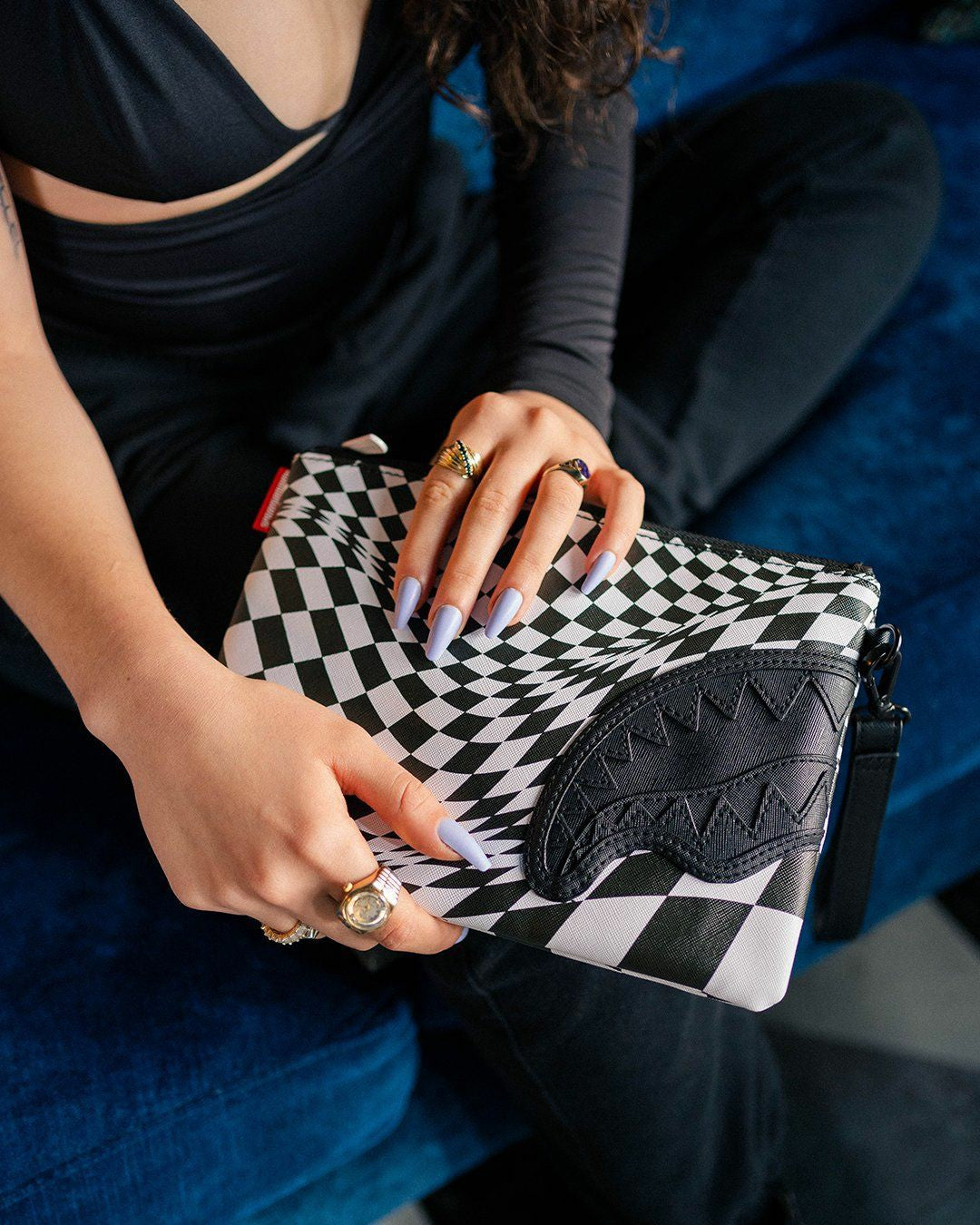 Sprayground - TRIPPY CHECK CROSSOVER CLUTCH