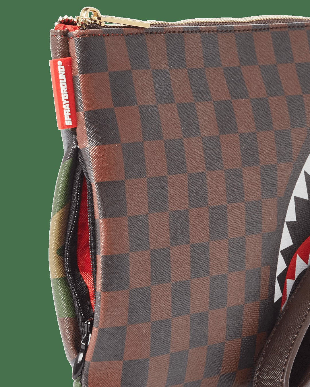 Sprayground - CHECKS IN CAMOFLAUGE CROSSOVER CLUTCH