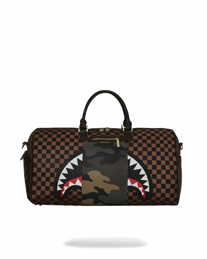 Sprayground - EXTERIOR GOLD ZIP POCKET SHARKS IN PARIS DUFFLE