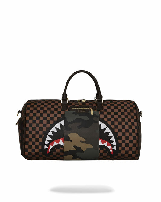 Sprayground - EXTERIOR GOLD ZIP POCKET SHARKS IN PARIS DUFFLE