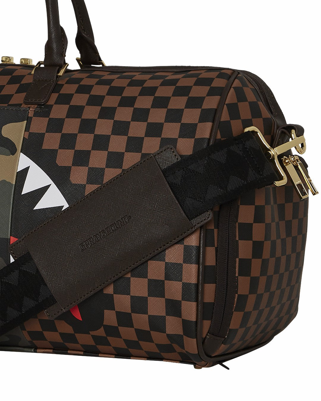 Sprayground - EXTERIOR GOLD ZIP POCKET SHARKS IN PARIS DUFFLE