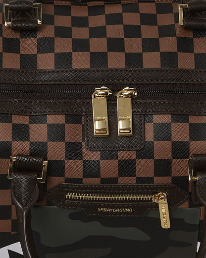 Sprayground - EXTERIOR GOLD ZIP POCKET SHARKS IN PARIS DUFFLE