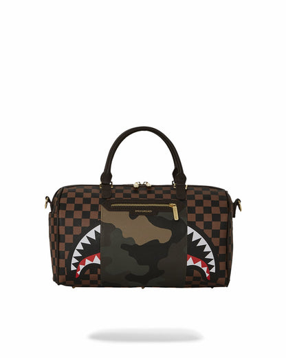 Sprayground - EXTERIOR GOLD ZIP POCKET SHARKS IN PARIS MINI DUFFLE