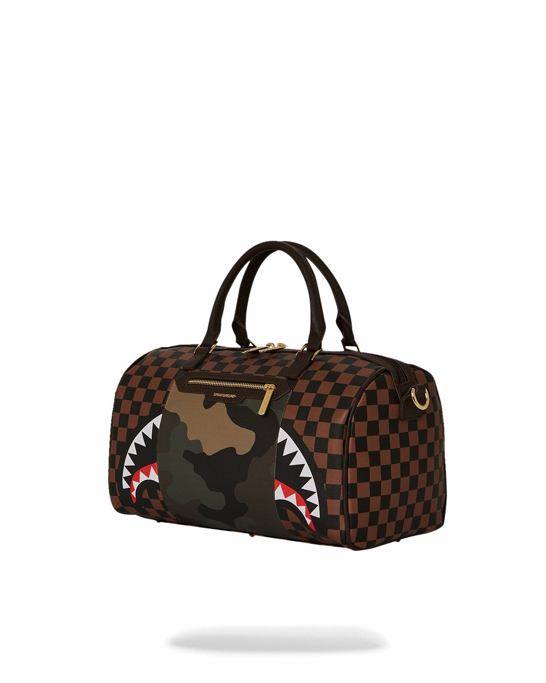 Sprayground - EXTERIOR GOLD ZIP POCKET SHARKS IN PARIS MINI DUFFLE
