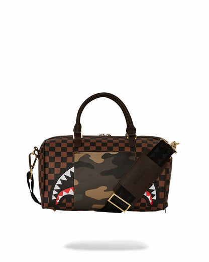 Sprayground - EXTERIOR GOLD ZIP POCKET SHARKS IN PARIS MINI DUFFLE