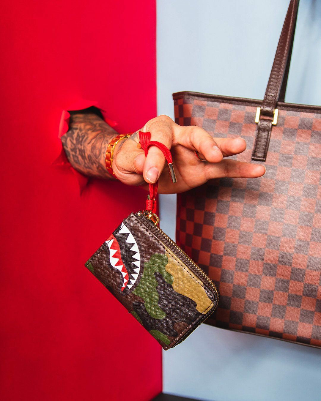 Sprayground - CHECKS IN CAMOFLAUGE WALLET