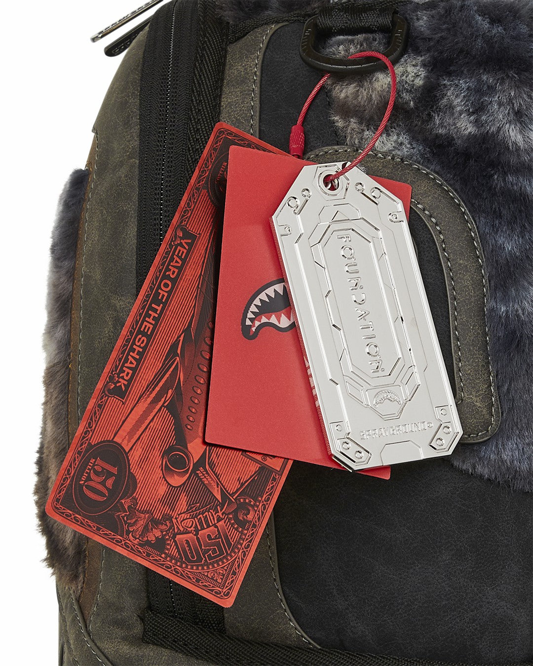 Sprayground - FOUNDATION DAYS FUR COAT SHARK BACKPACK
