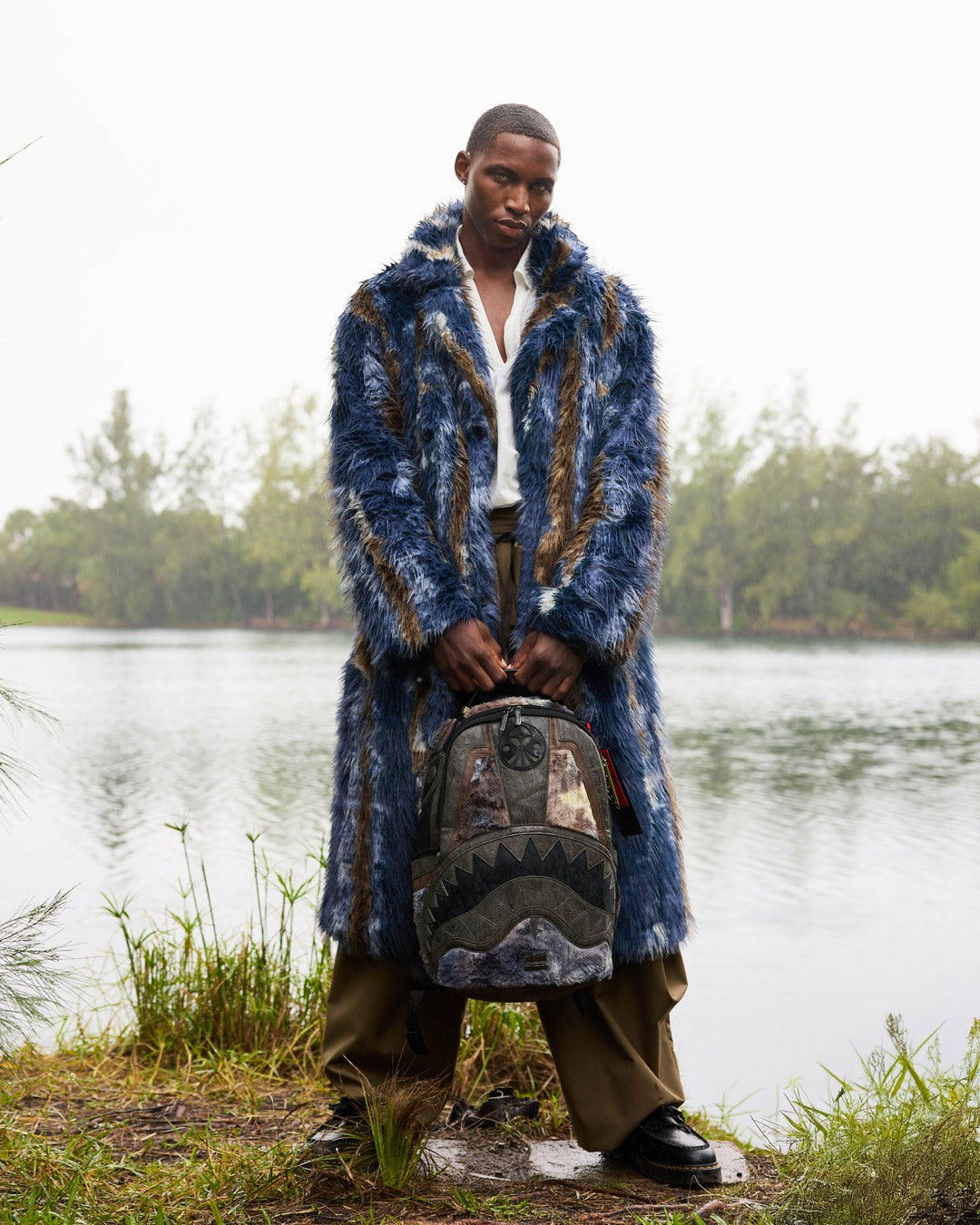 Sprayground - FOUNDATION DAYS FUR COAT SHARK BACKPACK