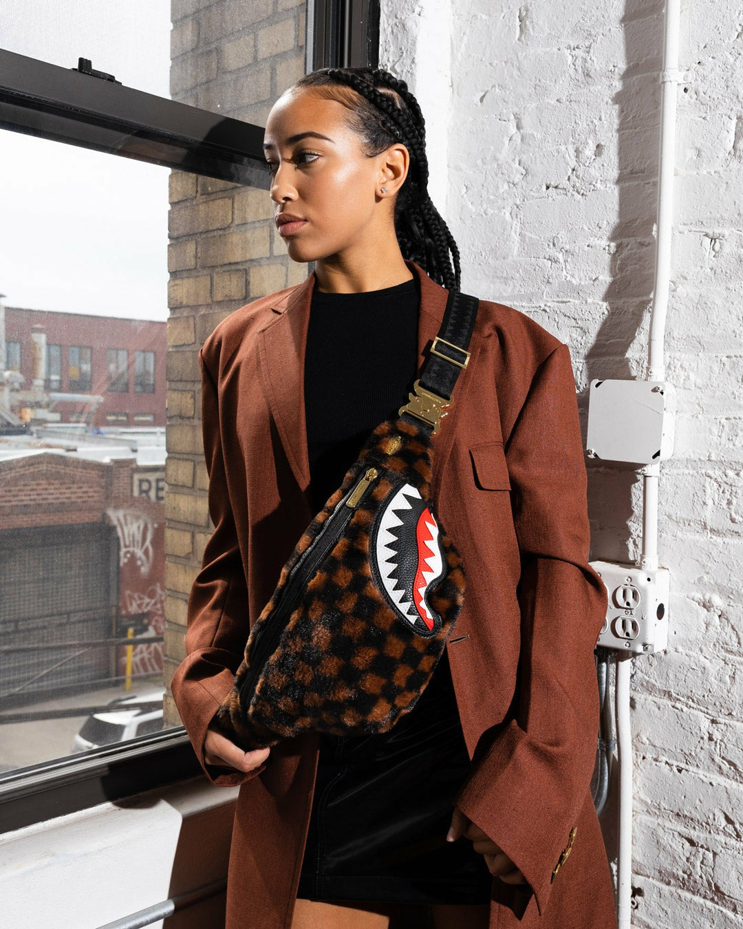 Sprayground - FURRR SHARKS IN PARIS SAVVY CROSSBODY