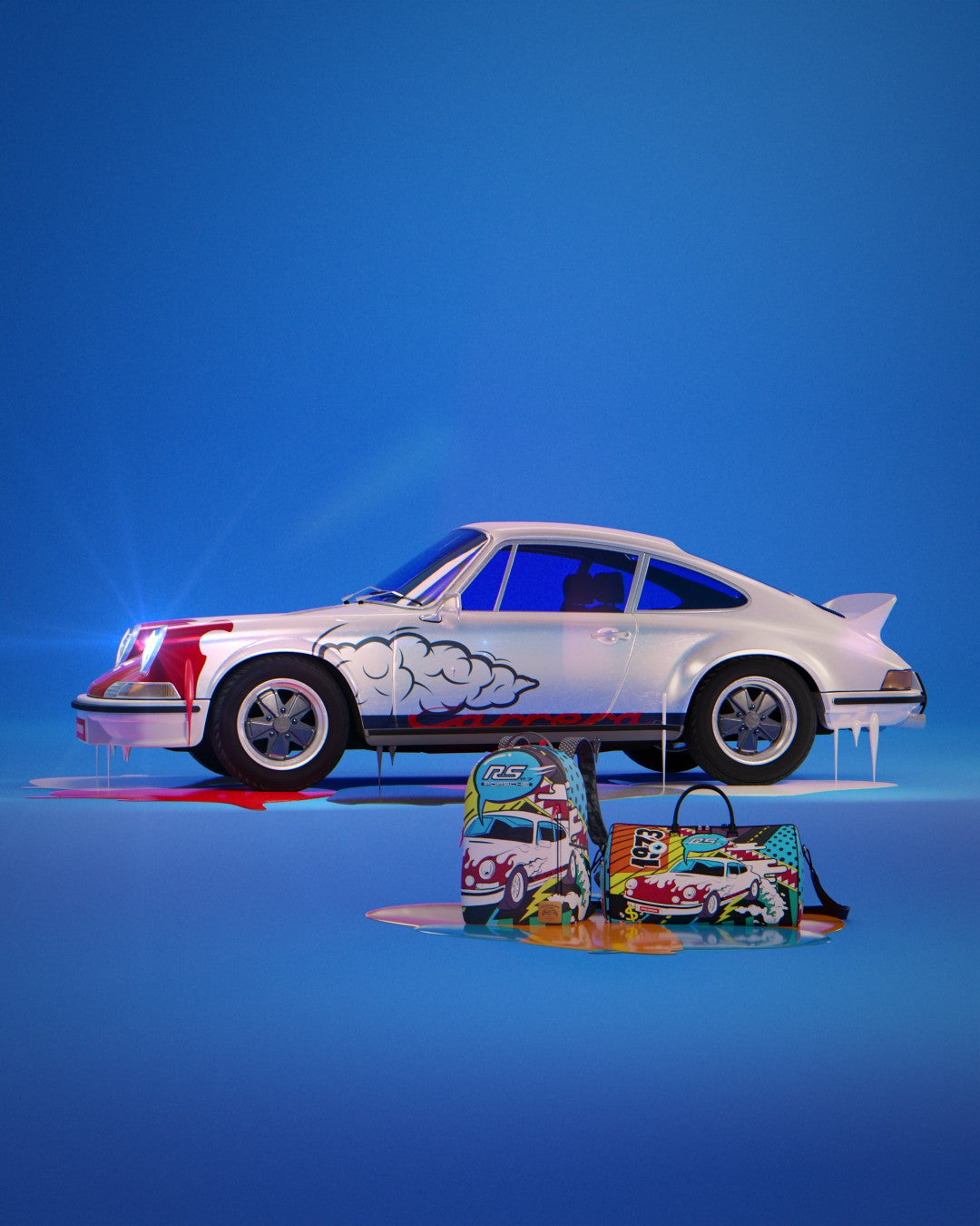 Sprayground - PORSCHE 1972 COLLAB DUFFLE (ONLY 1,911 UNITS MADE)
