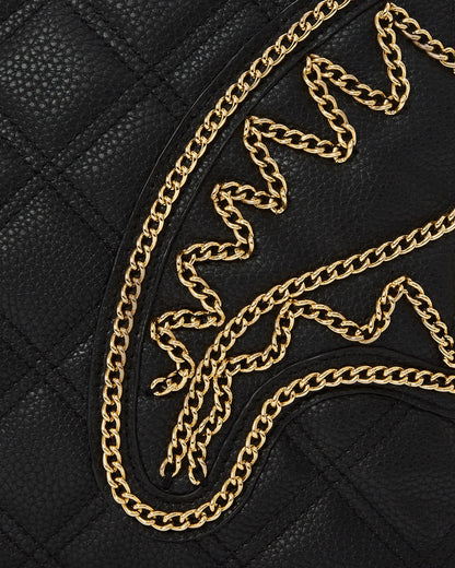 Sprayground - NOIR QUILT GOLD CHAIN SHARK TOTE