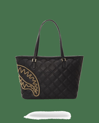 Sprayground - NOIR QUILT GOLD CHAIN SHARK TOTE
