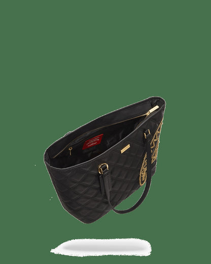 Sprayground - NOIR QUILT GOLD CHAIN SHARK TOTE