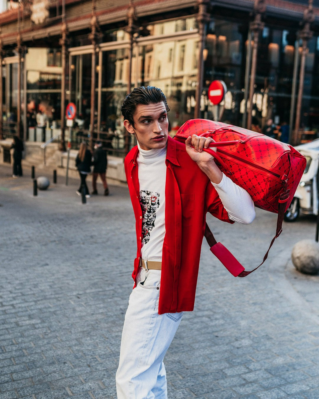 Sprayground - MONEY PATTERN BRICK DUFFLE