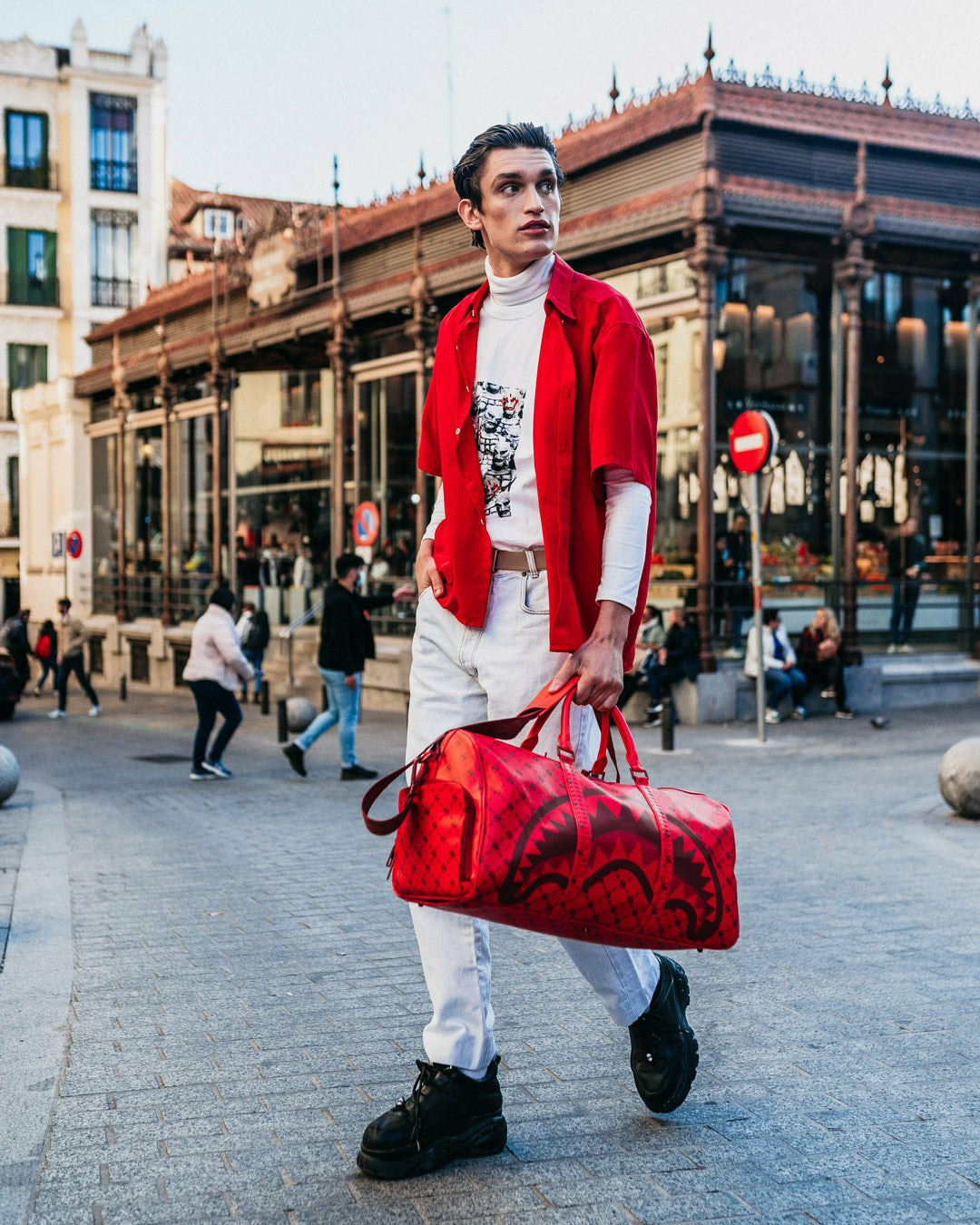 Sprayground - MONEY PATTERN BRICK DUFFLE