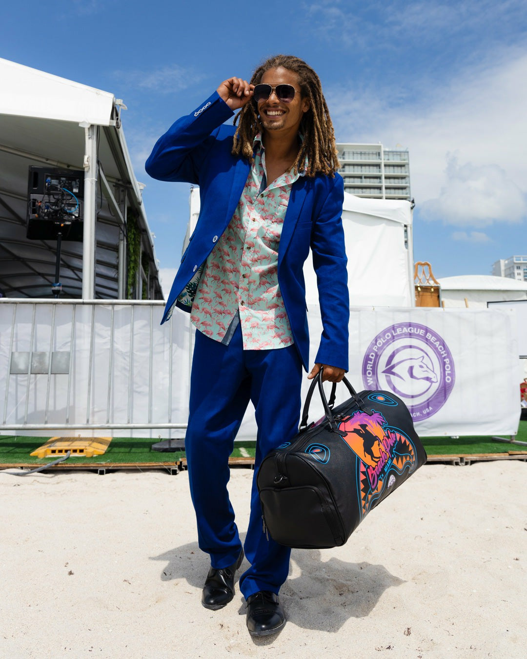 Sprayground - MIAMI BEACH POLO COLLAB DUFFLE (BLACK)