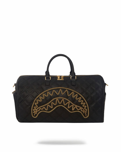 Sprayground - NOIR QUILT GOLD CHAIN SHARK DUFFLE
