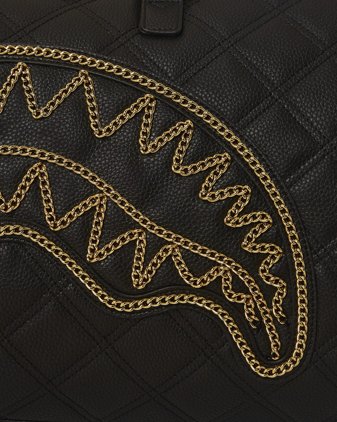 Sprayground - NOIR QUILT GOLD CHAIN SHARK DUFFLE