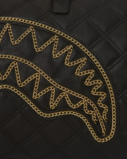 Sprayground - NOIR QUILT GOLD CHAIN SHARK DUFFLE