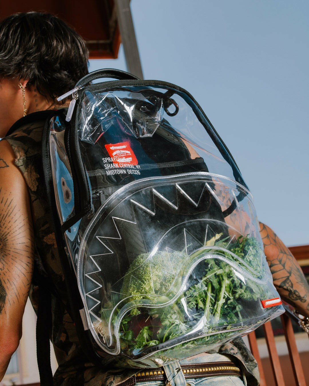 Sprayground - CLEAR BACKPACK - SHARK CENTRAL