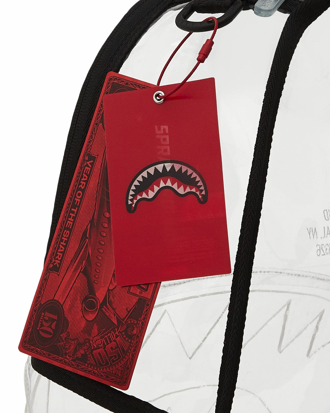 Sprayground - 100% CLEAR BACKPACK - SHARK CENTRAL