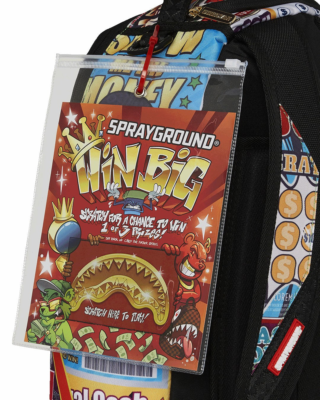 Sprayground - BIG MONEY BIG MONEY BACKPACK (COMES WITH SCRATCH OFF PLAYING CARD)