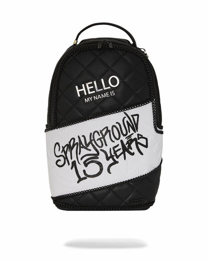 Sprayground - HELLO MY NAME IS 15 YEARS QUILTED BACKPACK (SUPER RARE)
