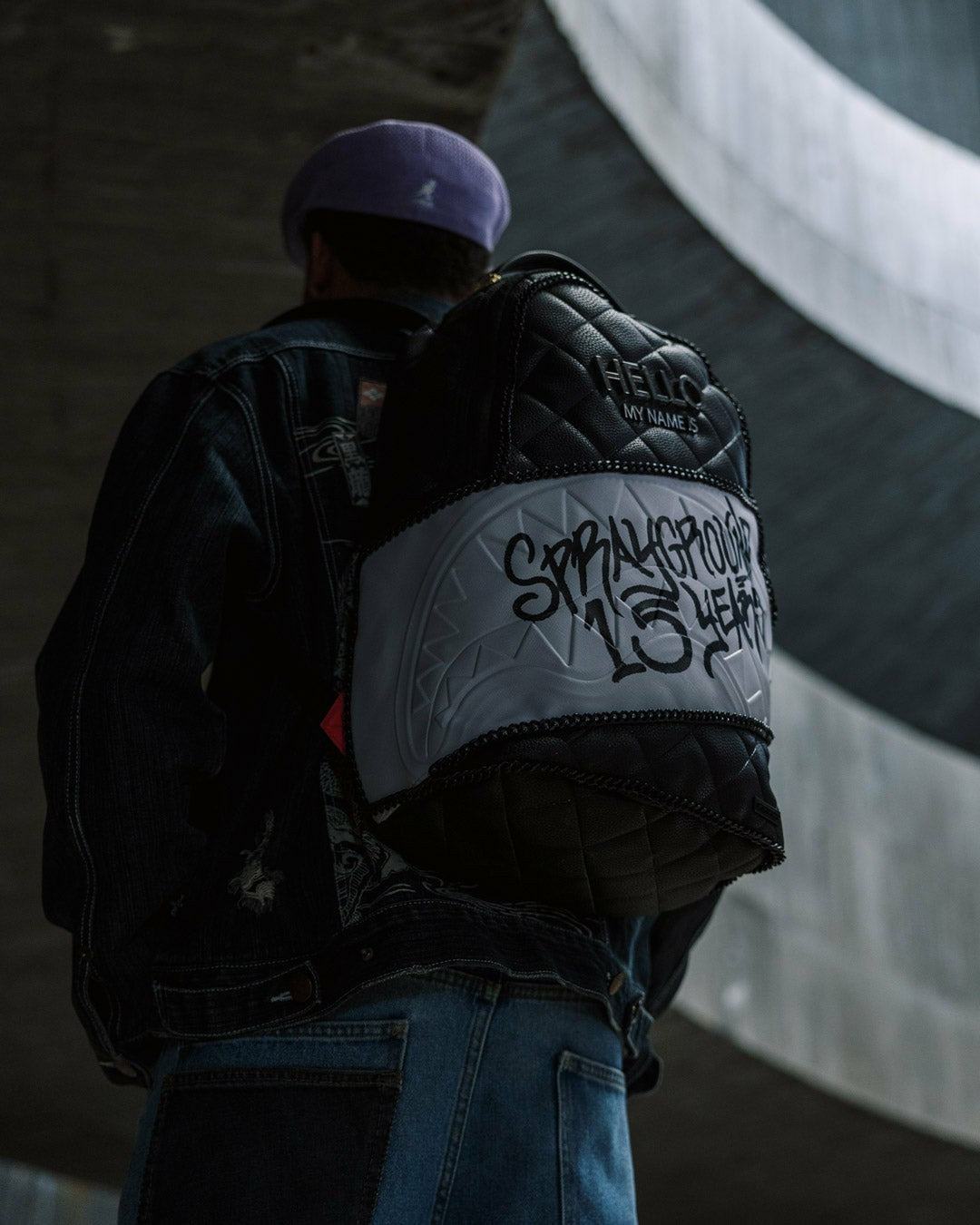 Sprayground - HELLO MY NAME IS 15 YEARS QUILTED BACKPACK (SUPER RARE)