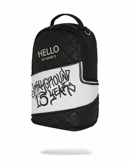 Sprayground - HELLO MY NAME IS 15 YEARS QUILTED BACKPACK (SUPER RARE)