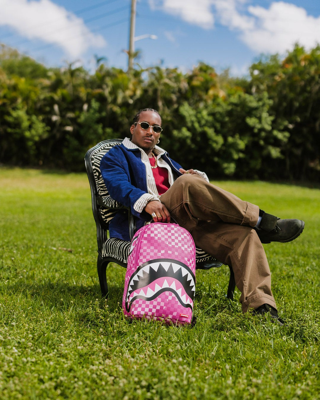 Sprayground - PINK CAMOCHECK BACKPACK