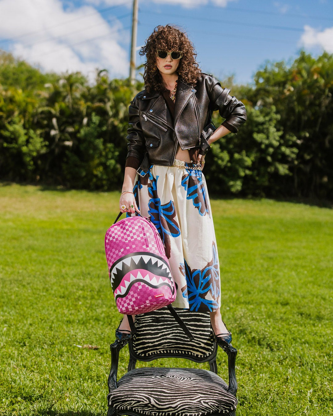 Sprayground - PINK CAMOCHECK BACKPACK