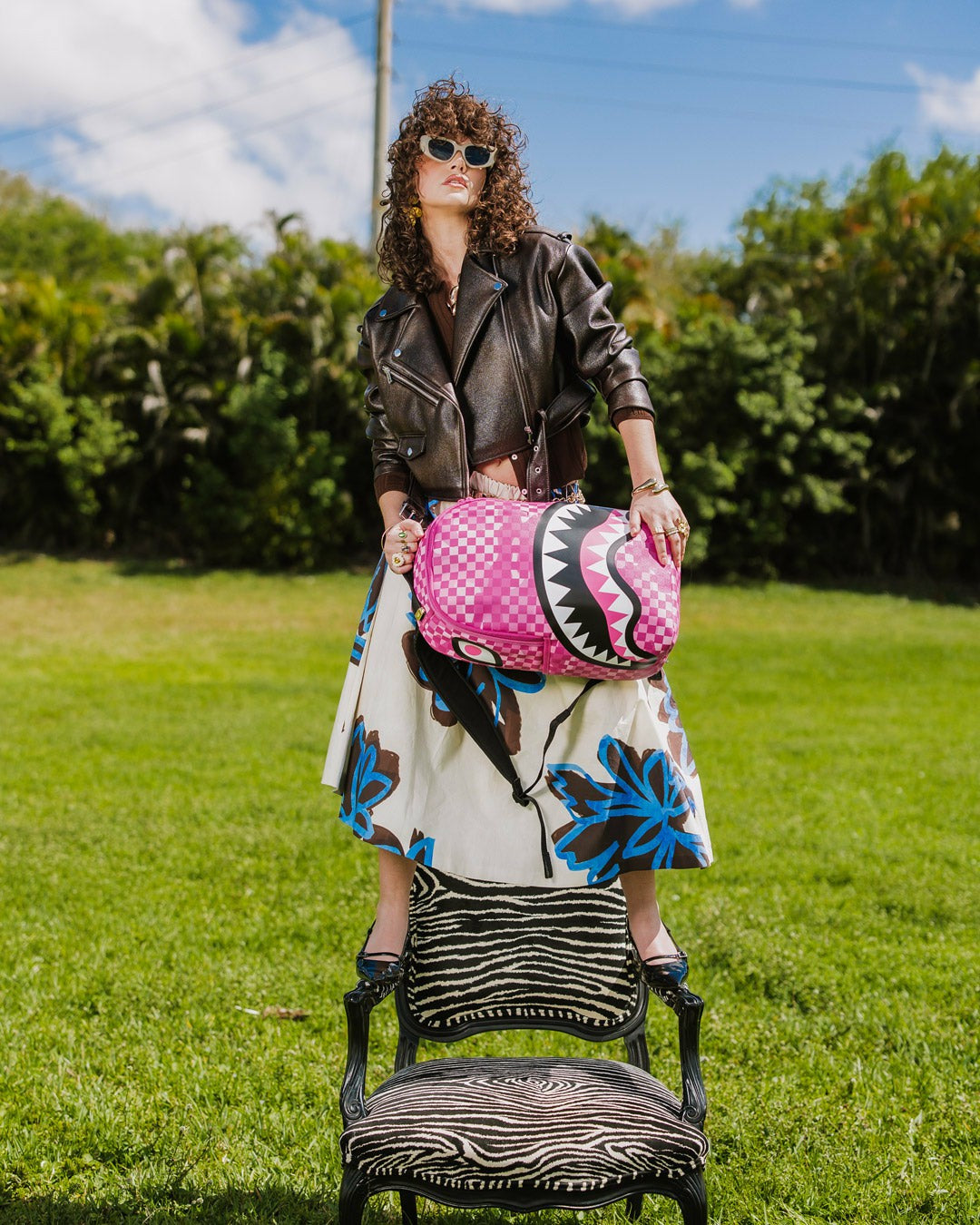Sprayground - PINK CAMOCHECK BACKPACK