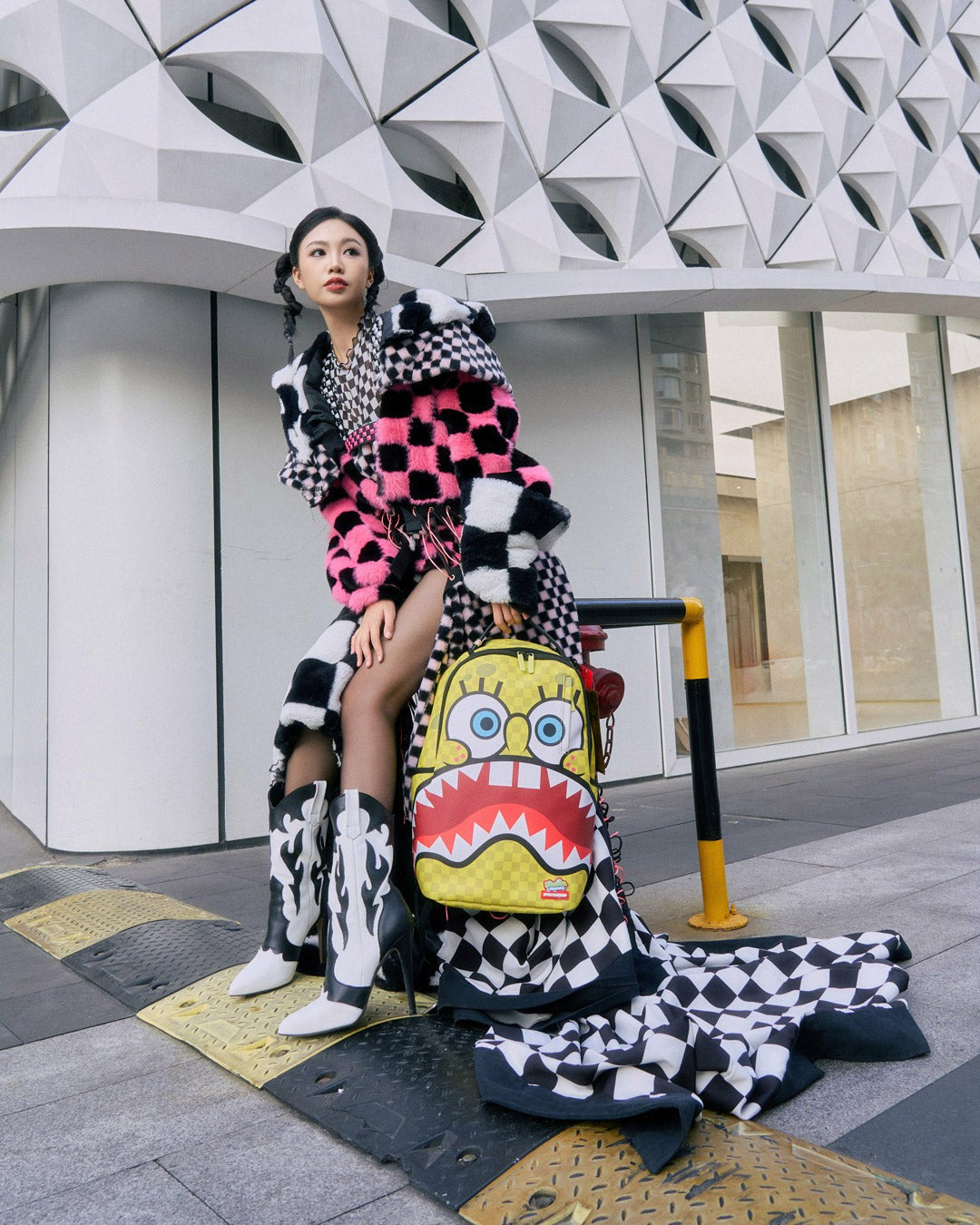 Sprayground - SPONGEBOB SQUARE CHECK FLEX DLXSV BACKPACK